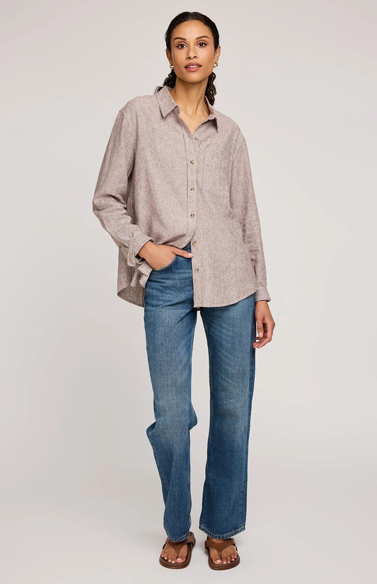 ARABELLA STRIPED BUTTON DOWN GF-2906