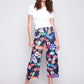 PRINTED WIDE LEG PANT WITH PATCH POCKET C5478