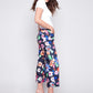 PRINTED WIDE LEG PANT WITH PATCH POCKET C5478