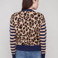 LEOPARD CREW NECK SWEATER