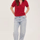 TATUM COLLARED KNIT TOP