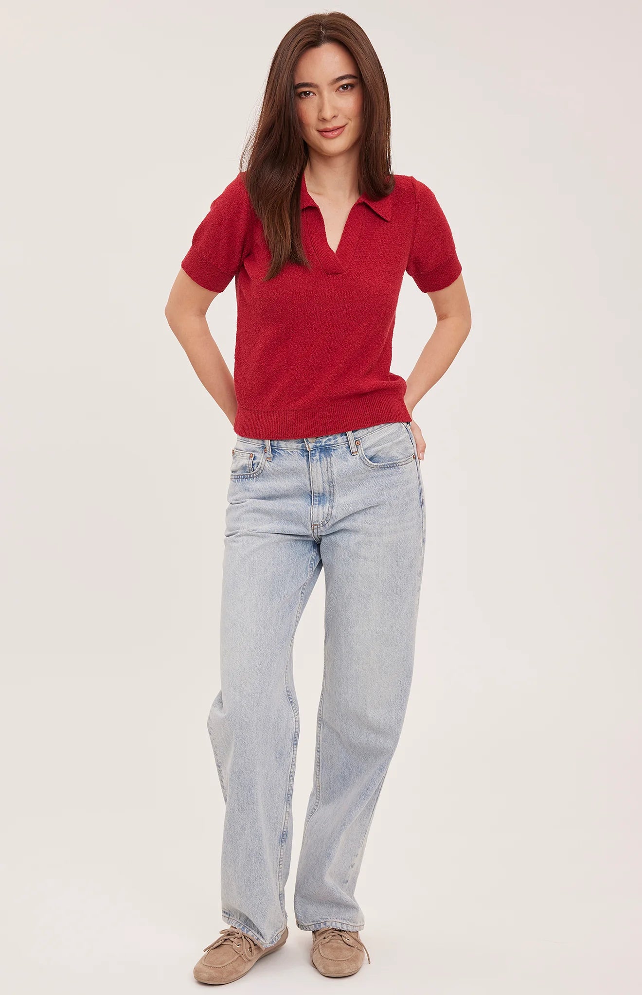 TATUM COLLARED KNIT TOP