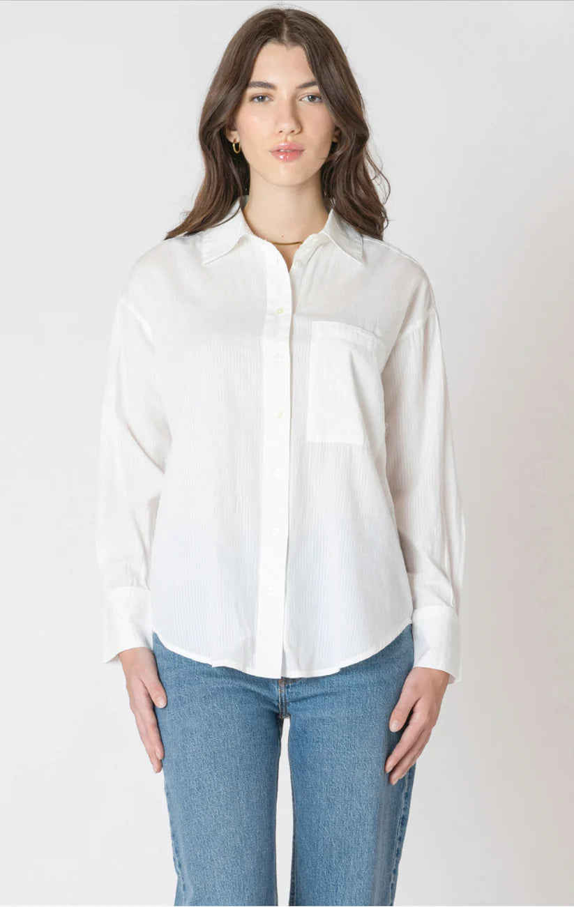 THE BETTIE TEXTURED BUTTON FRONT TOP