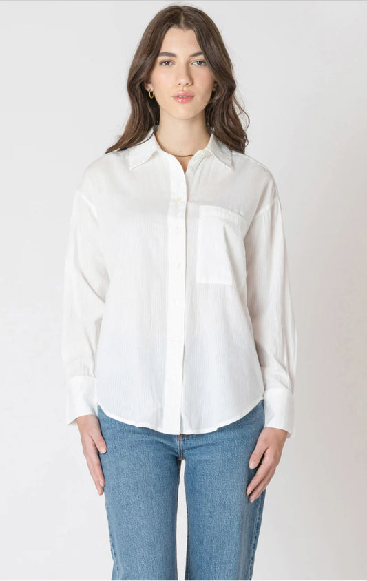 THE BETTIE TEXTURED BUTTON FRONT TOP