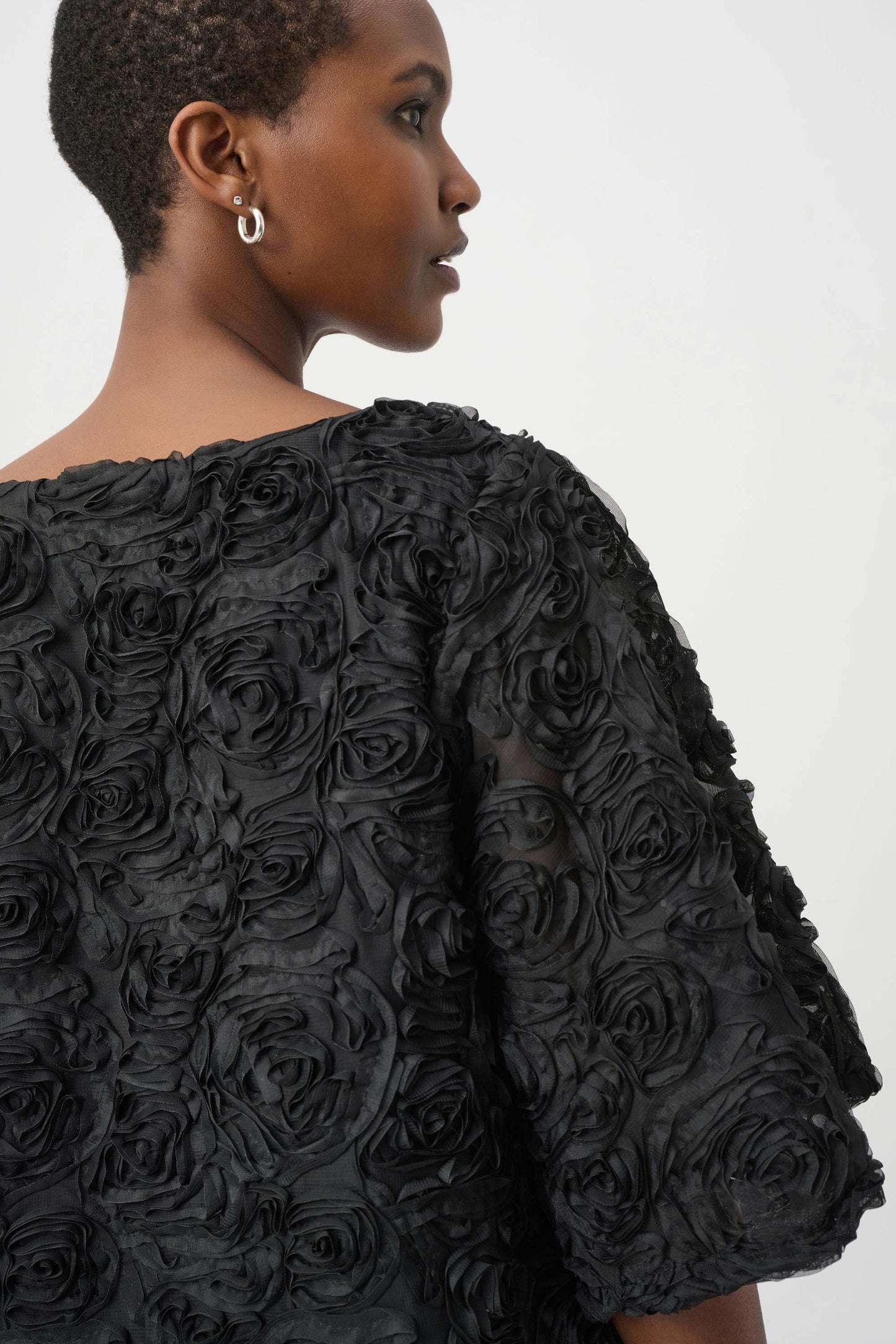 Textured Floral Boxy Top 264179