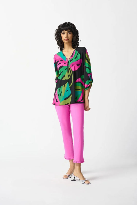 SILKY KNIT TROPICAL PRINT TUNIC 242232