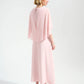 Woven Twill A-Line Dress With Chiffon Overlay 261708