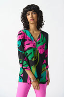 SILKY KNIT TROPICAL PRINT TUNIC 242232