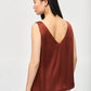 SATIN STRAIGHT SLEEVELESS TOP 243110