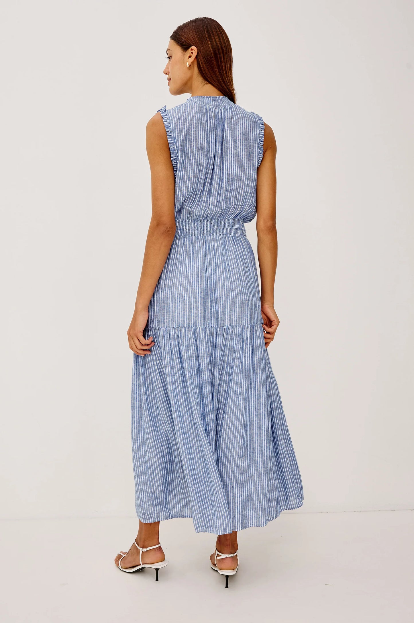 ALESSI LINEN BLEND MAXI DRESS
