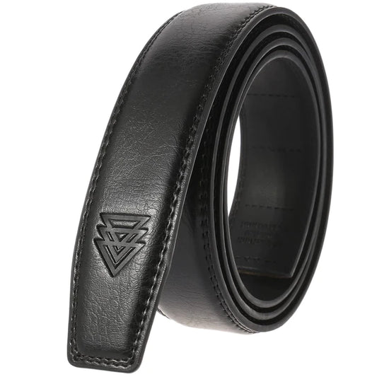 KNKT BLACK LEATHER BASIC BELT STRAP