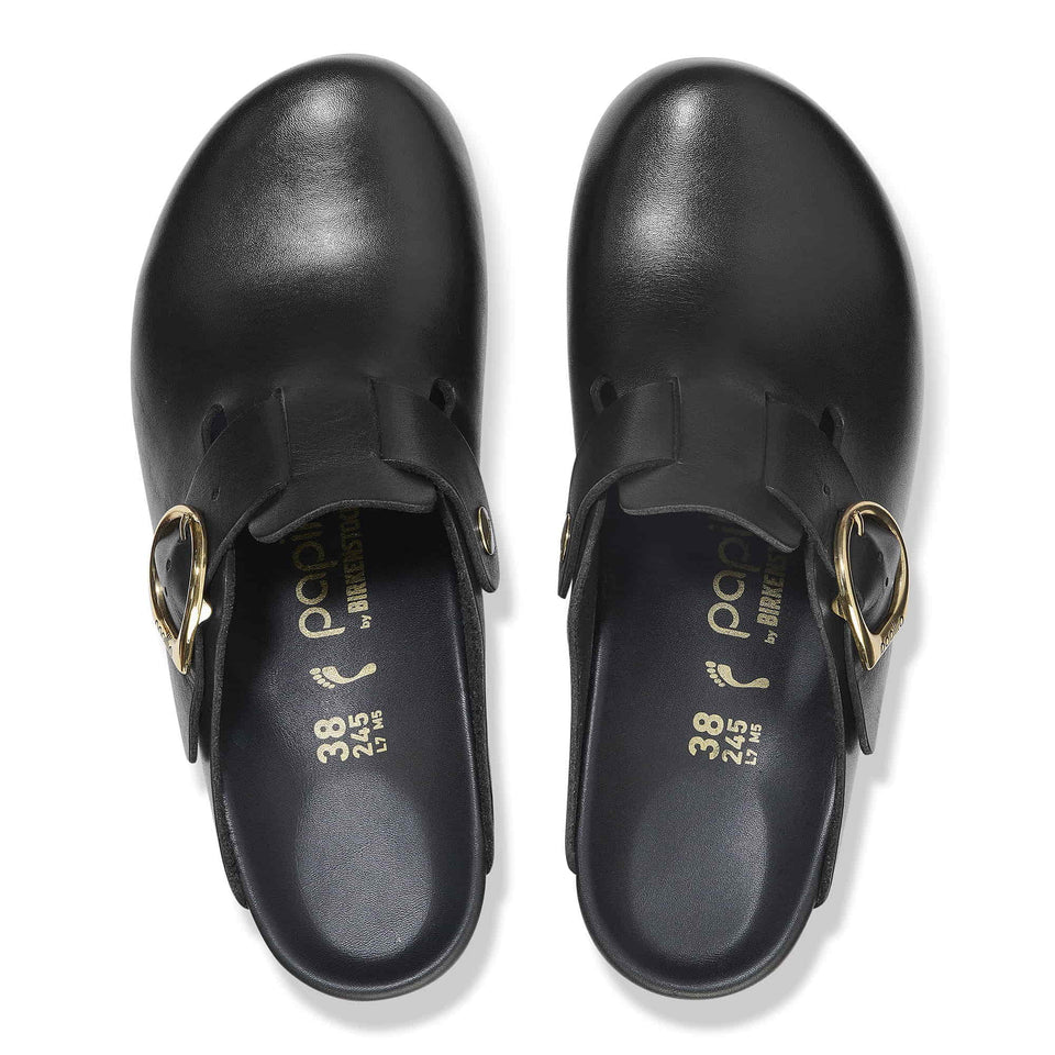 BIRKENSTOCK FANNY LEATHER SLIP ON WEDGE