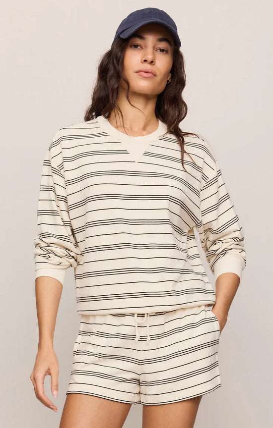 STAND OUT STRIPED SWEATSHIRT