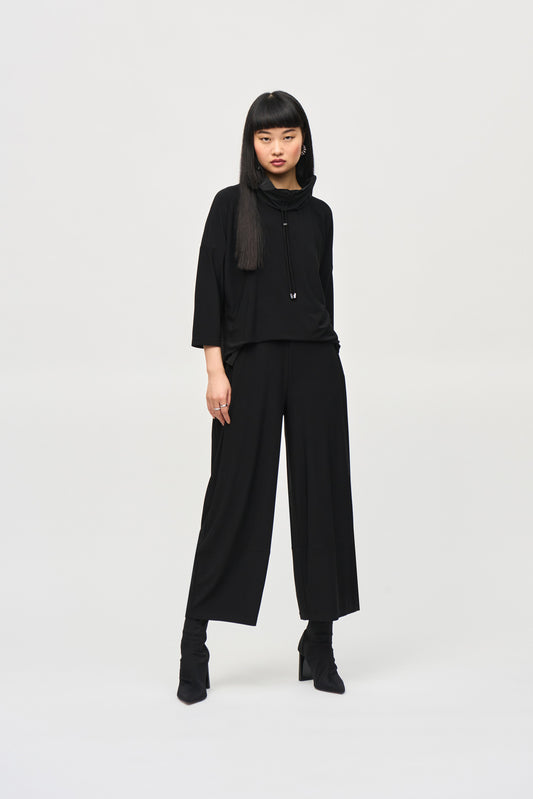 SILKY KNIT CROPPED JUMPSUIT 243137