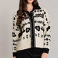THE CRISTIN FLOWER JACQUARD CARDI