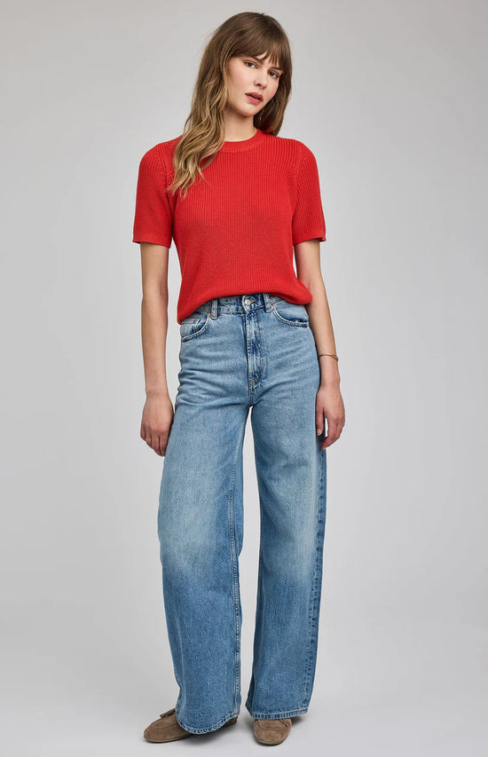 FAYE SHORT SLEEVE CREW NECK SWEATER