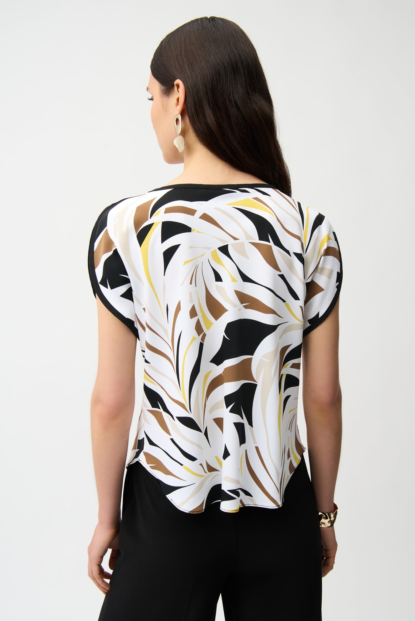 BOAT NECK ABSTRACT TOP