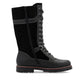 TALL LACE UP BOOTS WITH LAMBS WOOL D9380