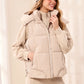 LILA  QUILTED VEST W/ REMOVABLE HOOD