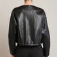 THE KRISTI COLLARLESS PU JACKET