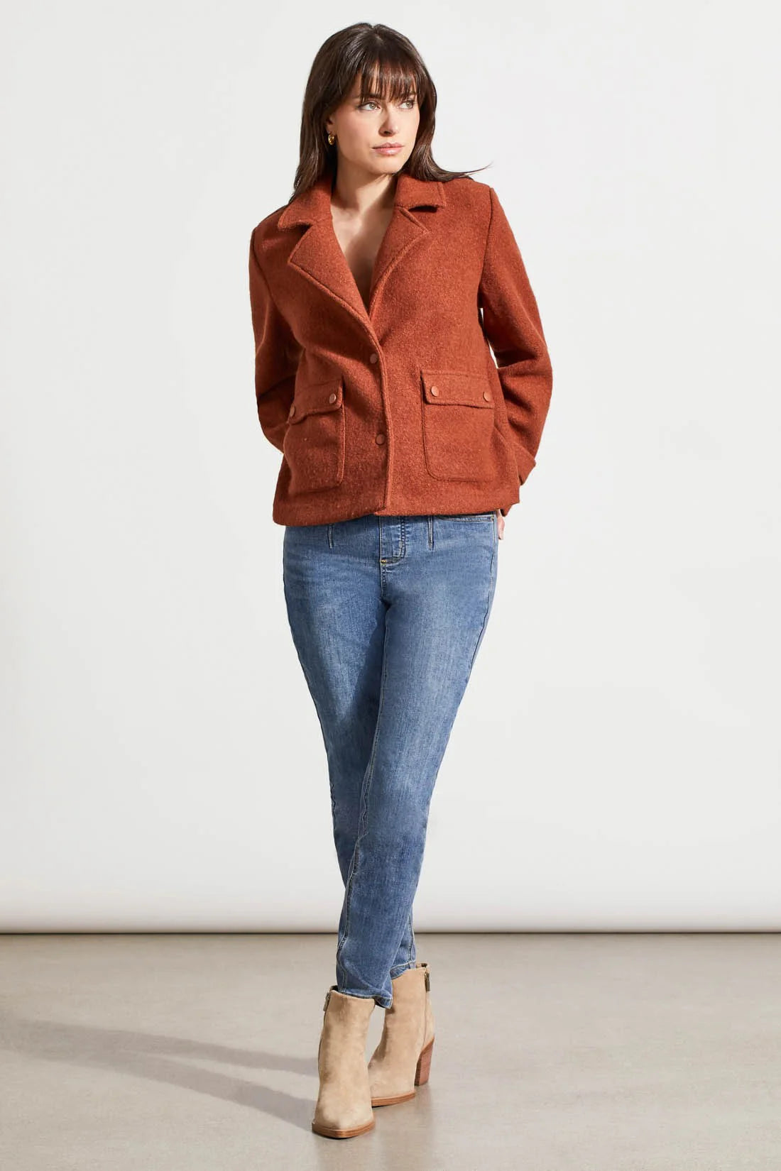 TRIBAL SNAP FRONT CLOSURE PEACOAT 5581O