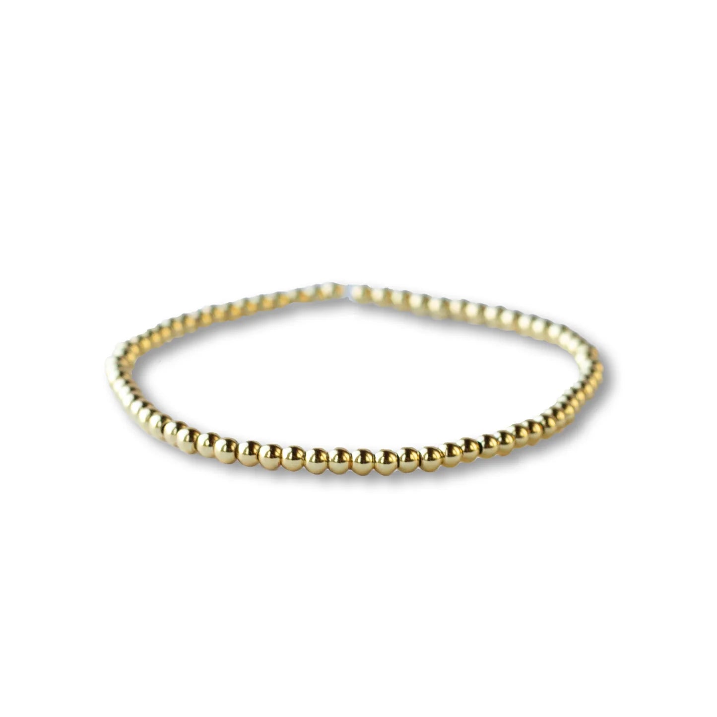 LENNY & EVA 3MM SMOOTH GOLD STRETCH BRACELET