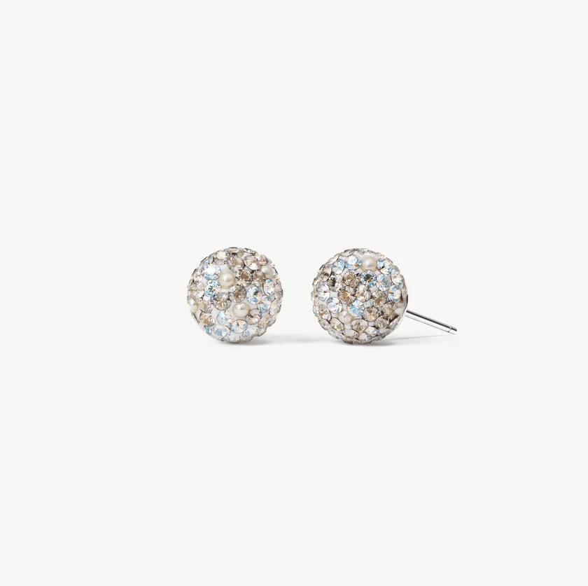 HILLBERG AND BERK 8MM GLITZZ SPARKLE BALL EARRINGS