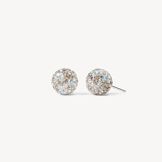 HILLBERG AND BERK 8MM GLITZZ SPARKLE BALL EARRINGS