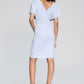 SCUBA CREPE WRAP DRESS WITH PEARL DETAIL 241761