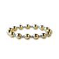 LENNY & EVA 8MM SMOOTH W/TEXTURED SILVER STRETCH BRACELET