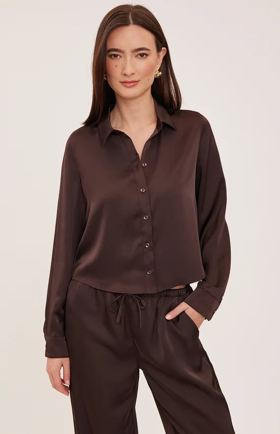 LEIGHTON SILKY L/S BLOUSE