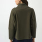 Sweater Knit Boxy Pullover With Zipped Collar 253963