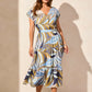 SHORT SLEEVED V NECK TIERED DRESS 2135O