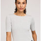 ROONEY RIBBED SHORT SLEEVE TOP GF-3121