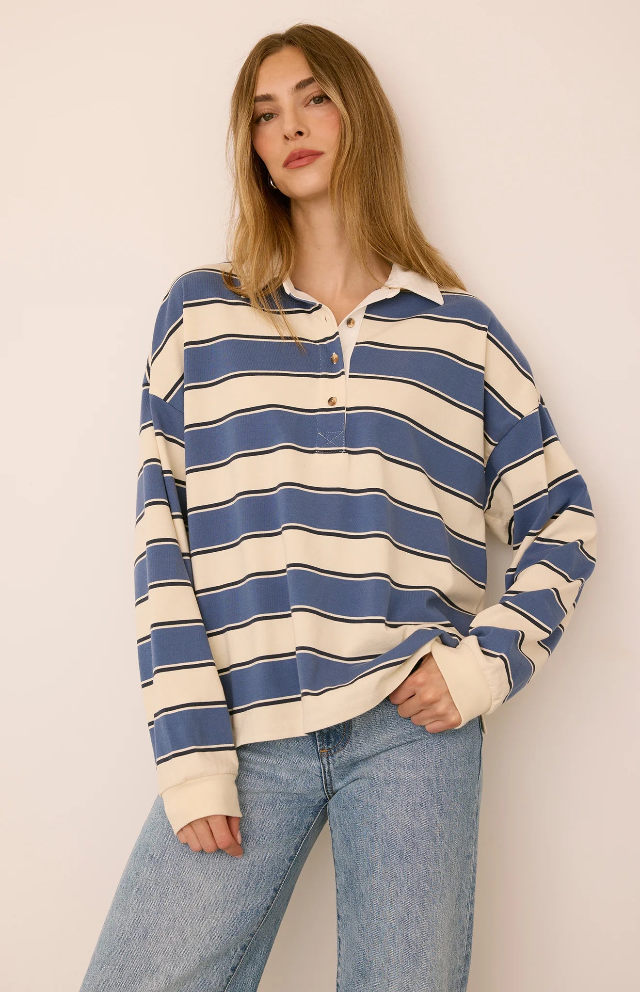 BRITT STRIPE L/S TOP