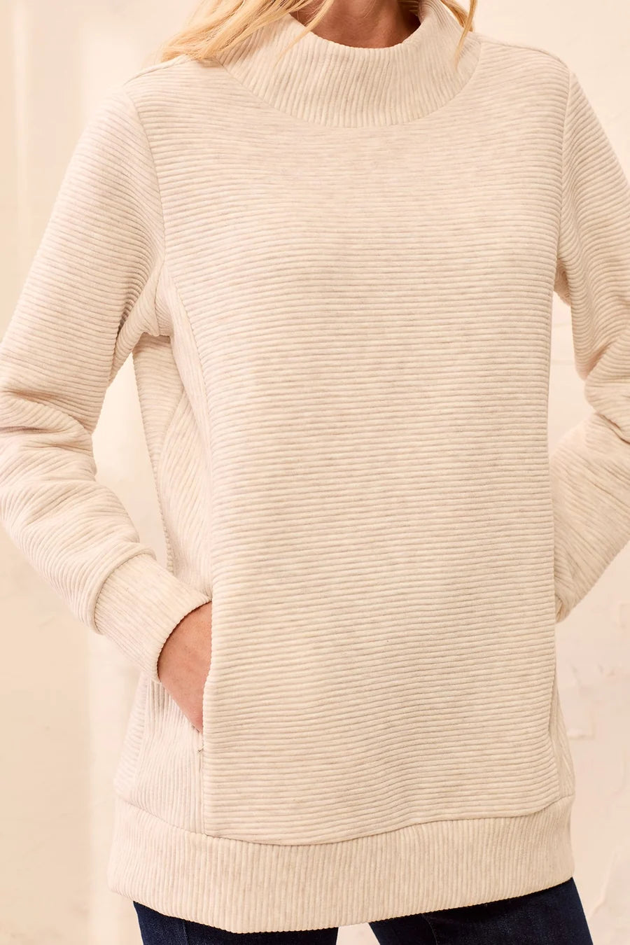 BONNIE L/S TUNIC W/ INVISIBLE POCKETS