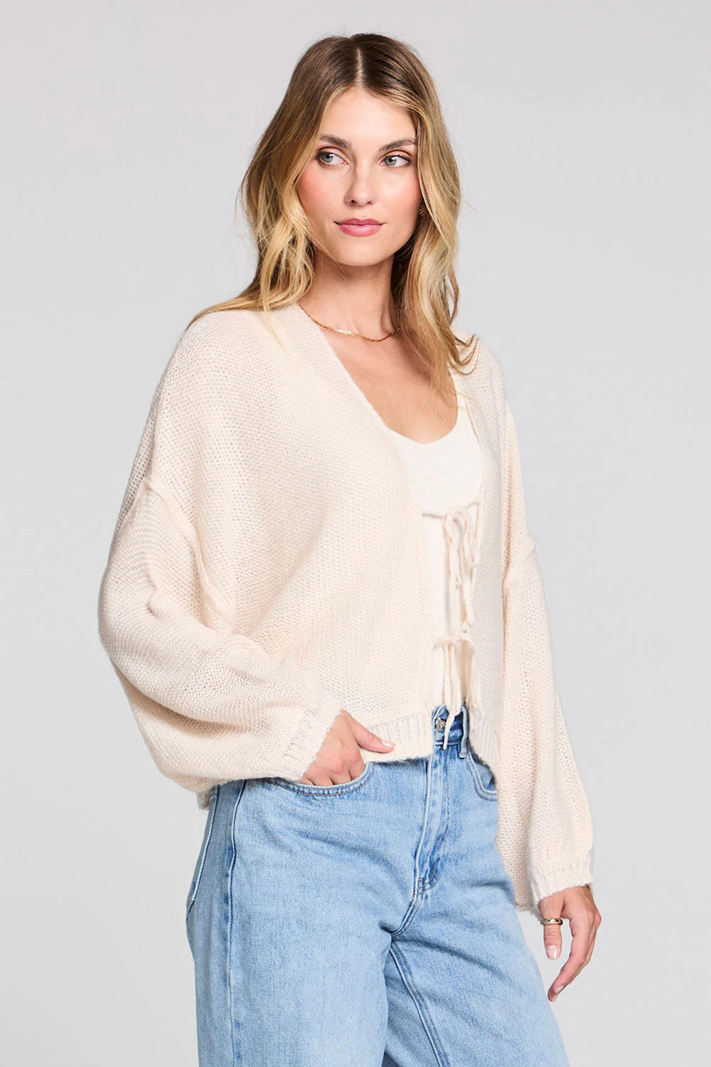 KIAH TIE FRONT SWEATER
