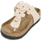 GIZEH FLOWERS LEATHER SANDAL