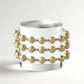 LENNY & EVA 8MM MIXED GOLD STRETCH BRACELET