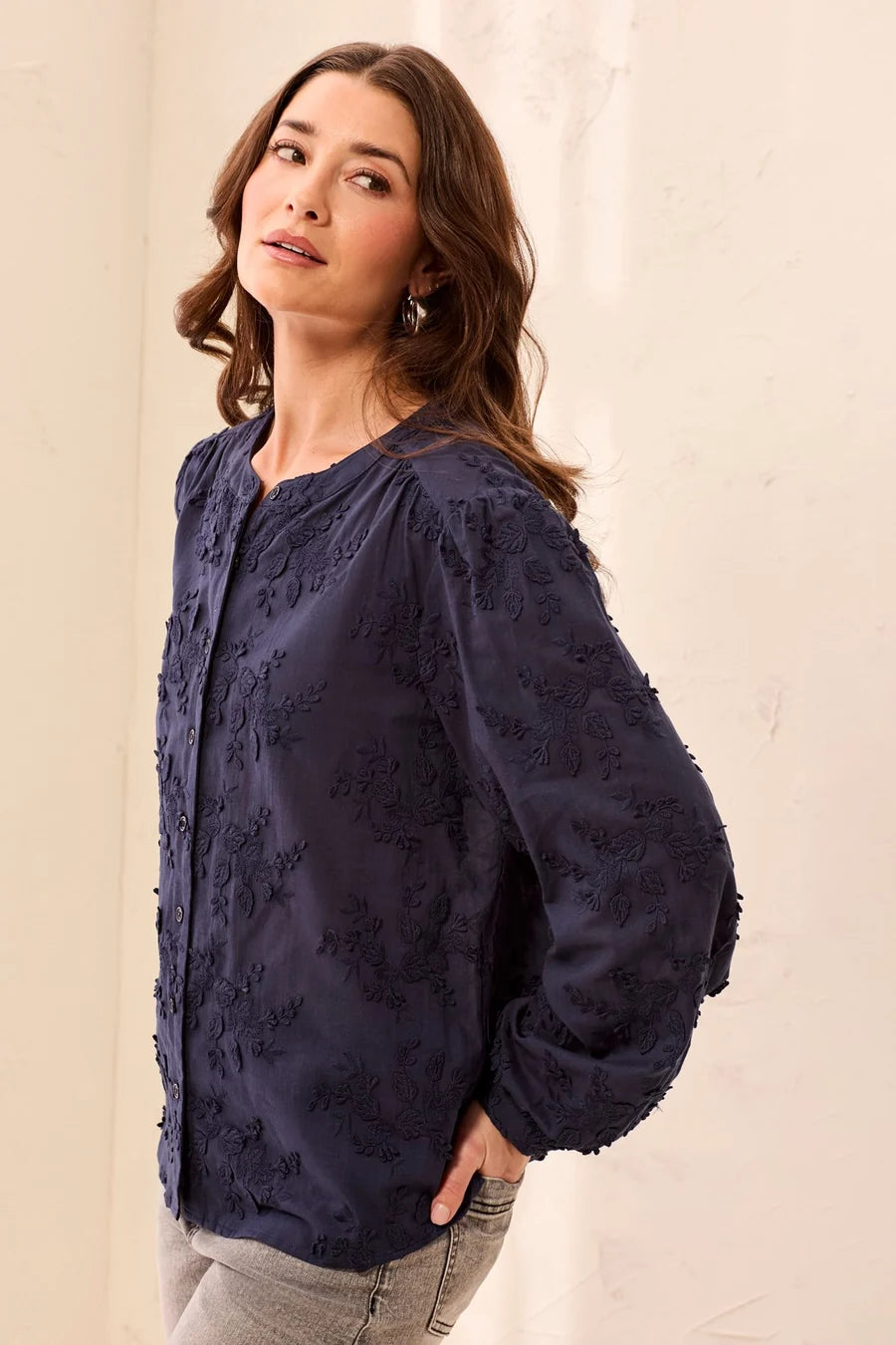 THE TILDA  BUTTON FRONT  BLOUSE