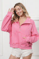 THE KRISTI HALF ZIP UP SWEATSHIRT