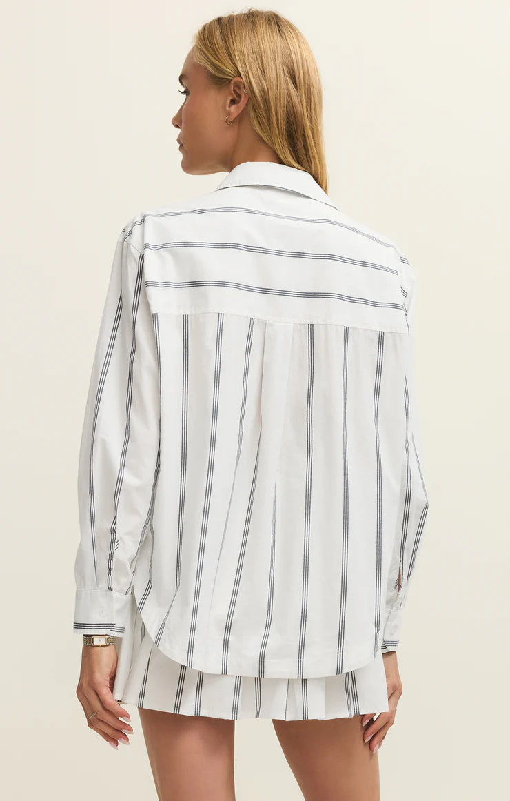 ROLLING HILLS  BUTTON UP STRIPE SHIRT