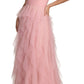 LONG LAYERED V NECK DRESS 259722