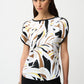 BOAT NECK ABSTRACT TOP