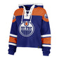 OILERS CROPPED SUPERIOR LACE HOODIE