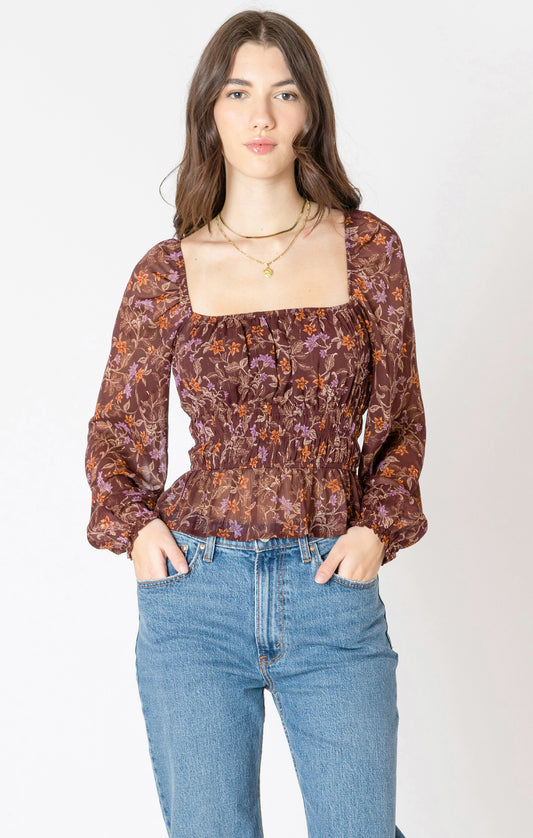 THE JANIE SQUARE NECK BLOUSE