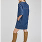 EVELINA SHORT SLEEVE DENIM DRESS