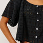 MILLER S/S EYELET TOP