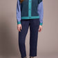 BUTTON FRONT COLOR BLOCK CARDI