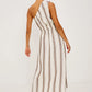 SELANI ONE SHOULDER LADDER WAIST DRESS
